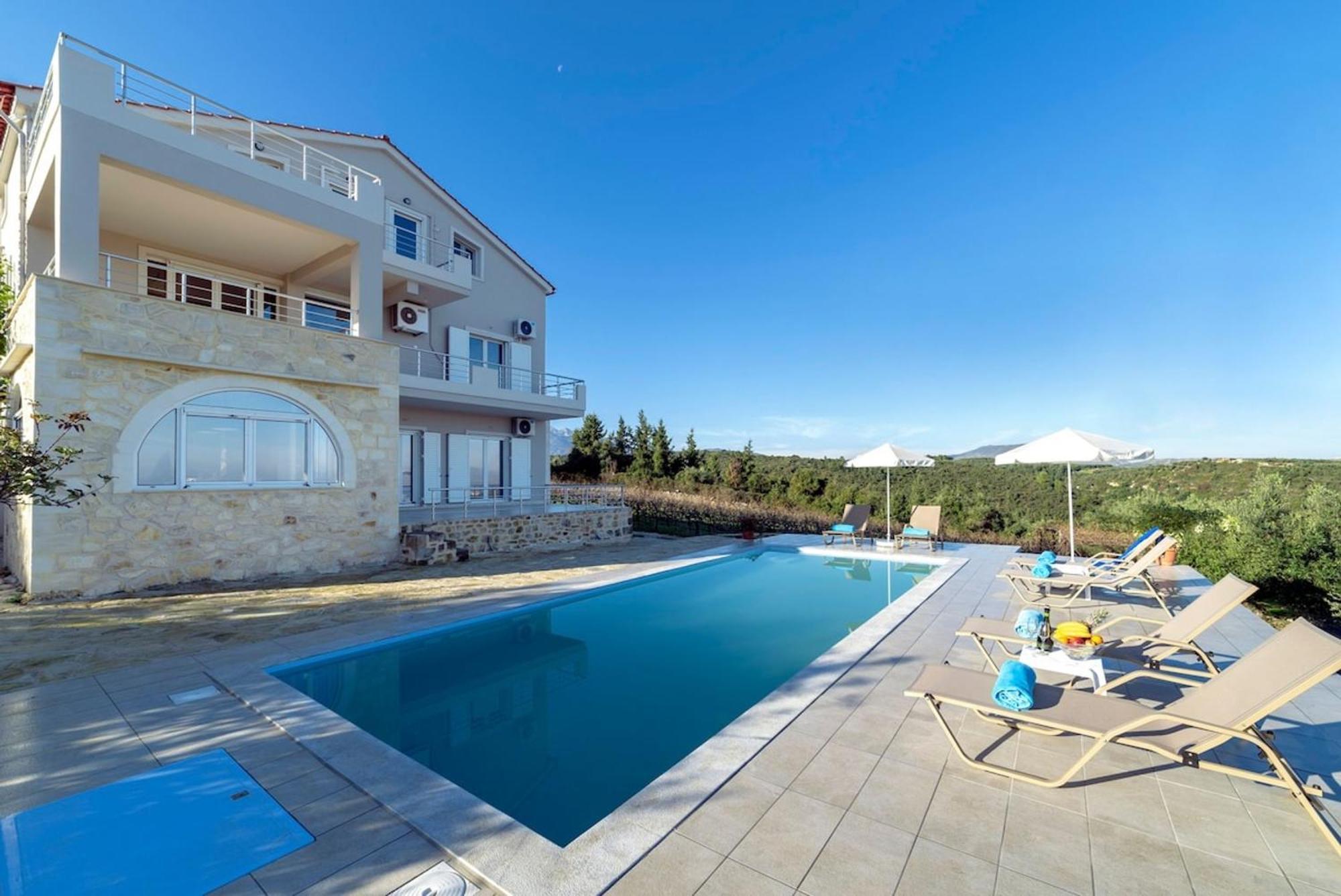 Villa Konstantinos Hilltop Vineyard Escape Алмирида Экстерьер фото