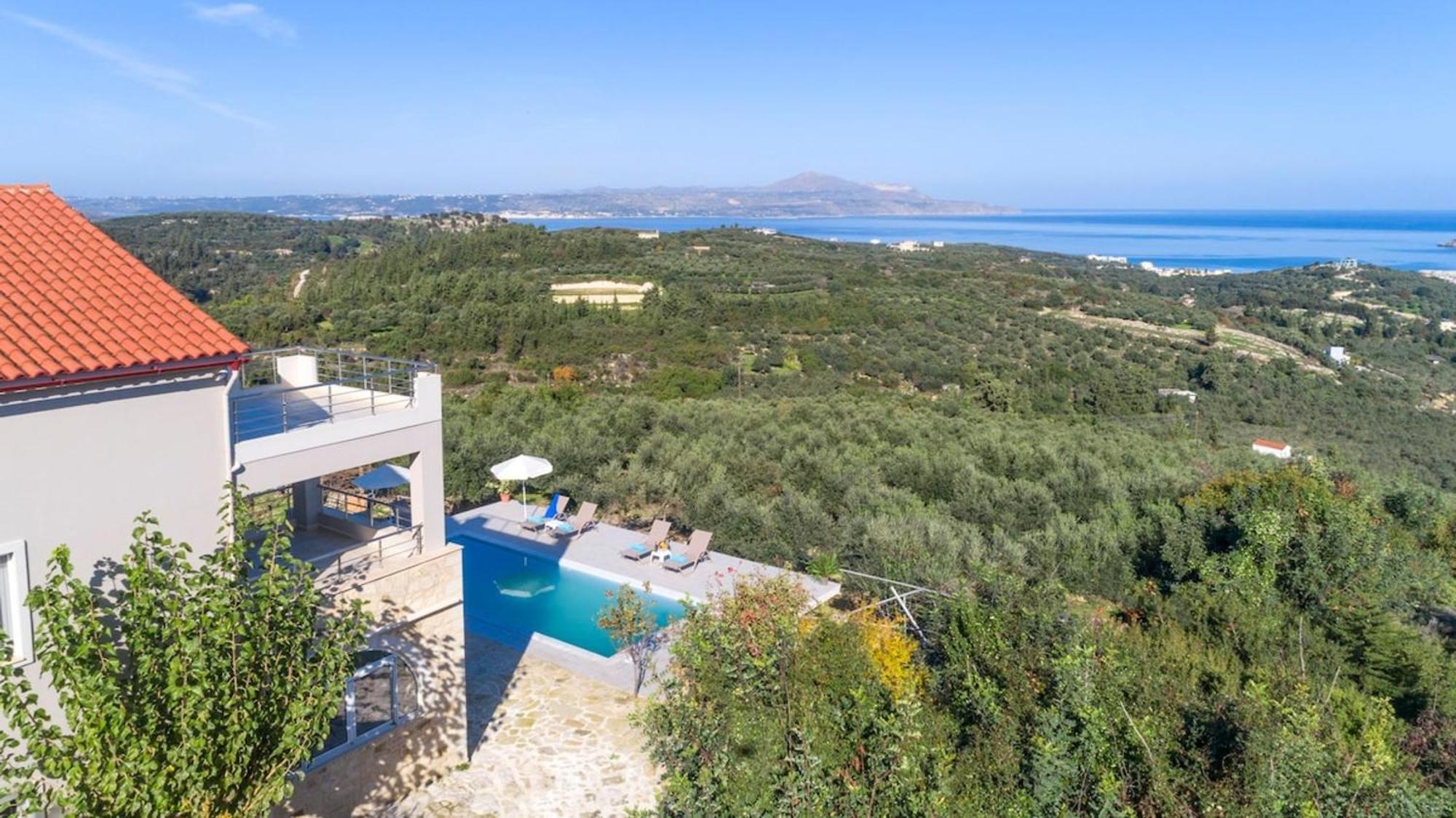 Villa Konstantinos Hilltop Vineyard Escape Алмирида Экстерьер фото